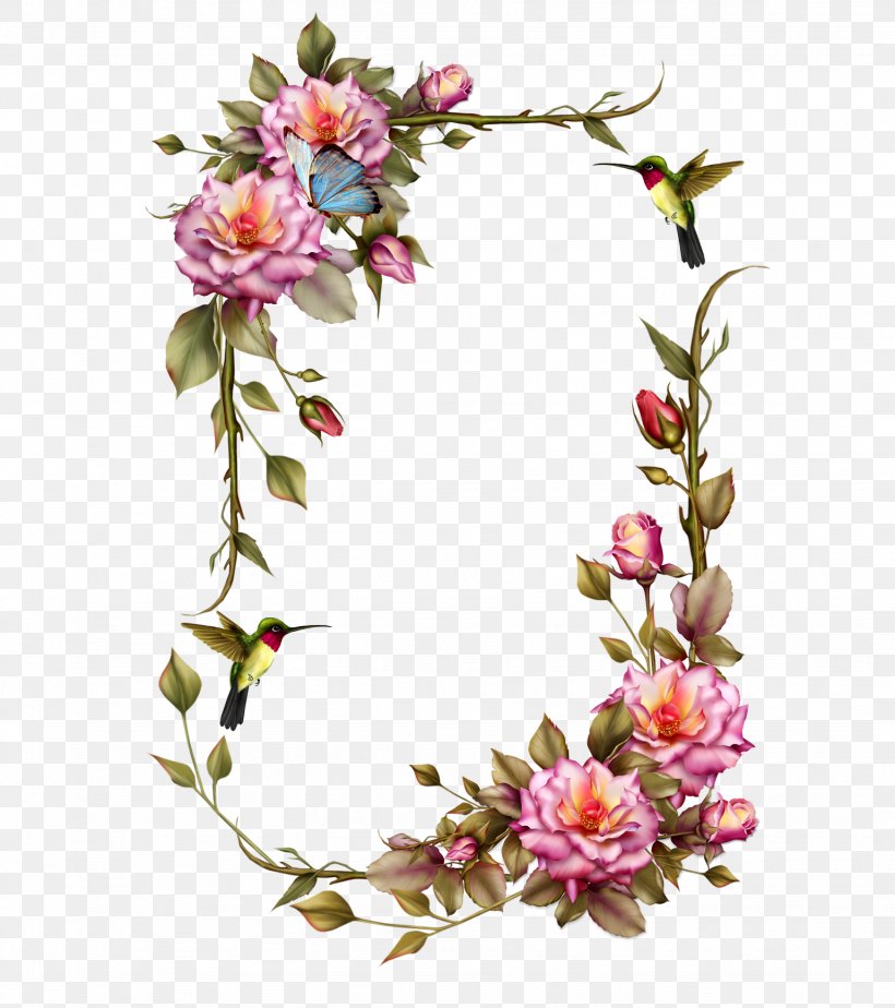 Borders And Frames Picture Frames Flower Wreath Clip Art, PNG, 1537x1732px, Borders And Frames, Artificial Flower, Blossom, Branch, Cut Flowers Download Free