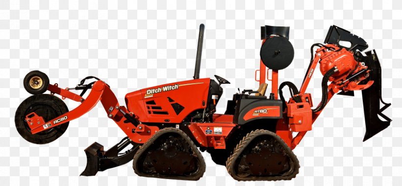 Ditch Witch Trencher Machine Plough, PNG, 862x400px, Ditch Witch, Chainsaw, Heavy Machinery, Hoe, Honda Download Free