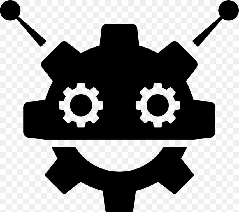 Robotics Logo Internet Bot, PNG, 981x869px, Robot, Black And White, Cog, Internet Bot, Logo Download Free