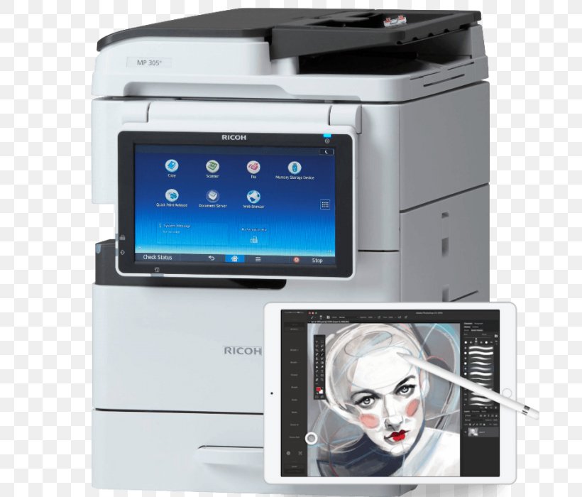 Multi-function Printer Photocopier Ricoh Image Scanner, PNG, 700x700px, Printer, Digital Writing Graphics Tablets, Dots Per Inch, Electronic Device, Electronics Download Free