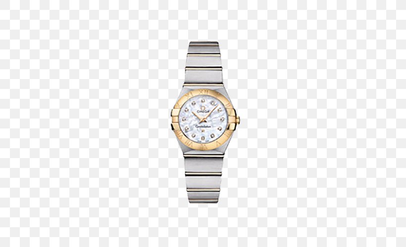 Omega Speedmaster Quartz Clock Omega Constellation Omega SA Watch, PNG, 500x500px, Omega Speedmaster, Brand, Brushed Metal, Coaxial Escapement, Gold Download Free