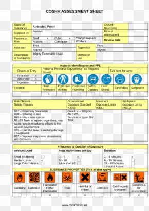 Coshh Document Risk Assessment Safety Data Sheet Png 424x600px Coshh Images