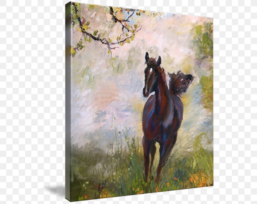 Mustang Stallion Foal Painting, PNG, 557x650px, Mustang, Acrylic Paint, Acrylic Resin, Art, Flower Download Free