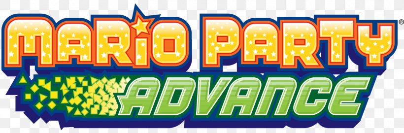 Mario Party Advance Game Boy Advance Nintendo Logo Brand, PNG, 1518x500px, Mario Party Advance, Advertising, Area, Banner, Brand Download Free