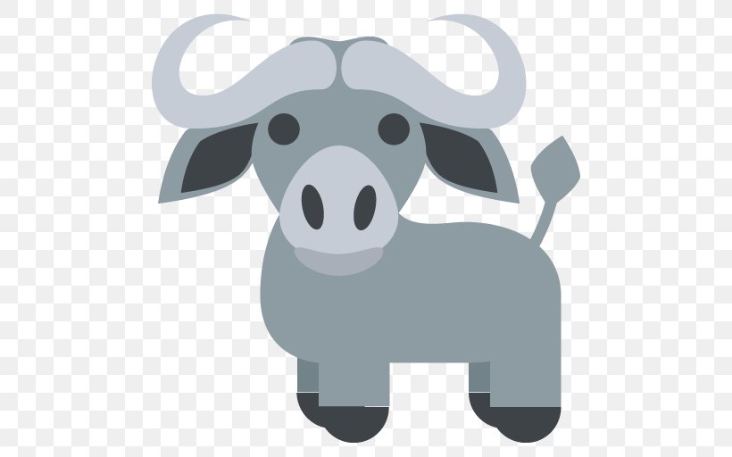 Emoji Water Buffalo Emoticon Text Messaging Smiley, PNG, 512x512px, Emoji, Carnivoran, Cartoon, Cattle Like Mammal, Cow Goat Family Download Free