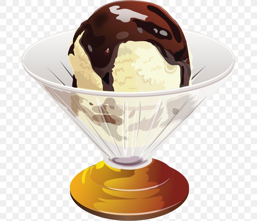 Sundae Chocolate Ice Cream Dame Blanche, PNG, 684x706px, Sundae, Basbousa, Cake, Chocolate Ice Cream, Chocolate Syrup Download Free