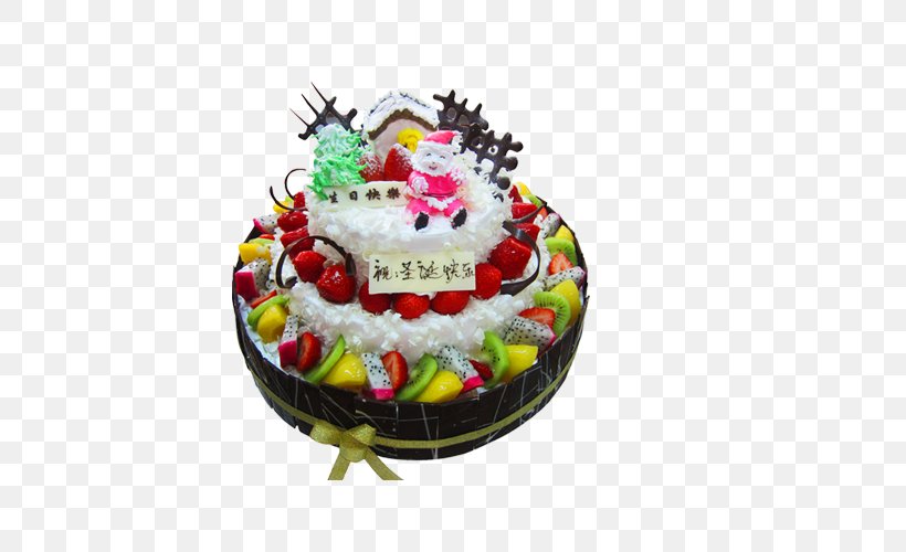 Birthday Cake Christmas Cake Chocolate Cake Santa Claus Fruitcake, PNG, 500x500px, Birthday Cake, Baked Goods, Birthday, Cake, Cake Decorating Download Free