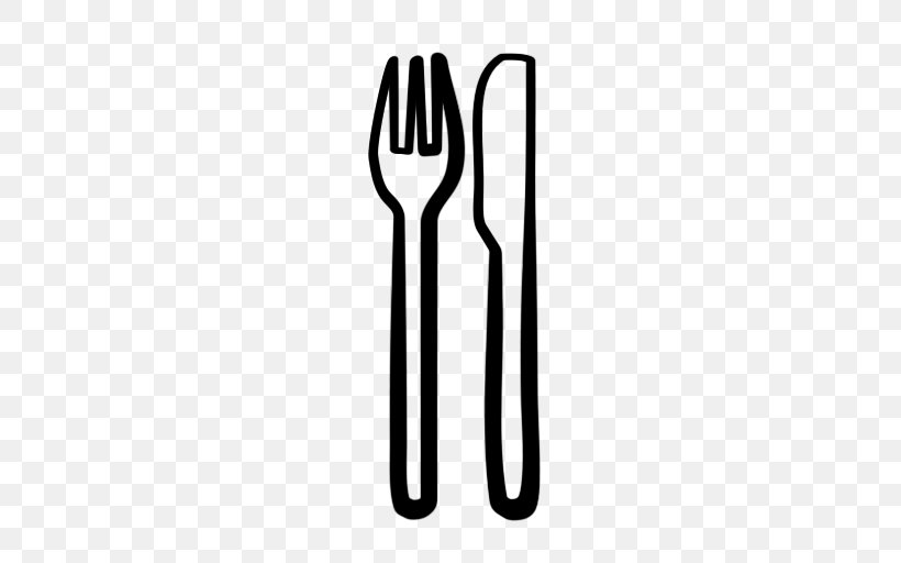 Knife Fork Spoon Clip Art, PNG, 512x512px, Knife, Black And White, Cutlery, Drawing, Fork Download Free