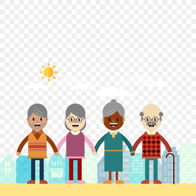 International Day For Older Persons Old Age Grandparent Elderly, PNG, 3000x3000px, International Day For Older Persons, Aged Care, Art, Caregiver, Cartoon Download Free