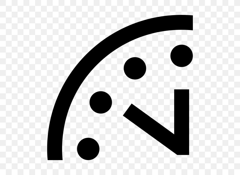 Doomsday Clock Bulletin Of The Atomic Scientists Alarm Clocks Timer, PNG, 600x600px, Doomsday Clock, Alarm Clocks, Apocalypse, Atomic Clock, Black And White Download Free