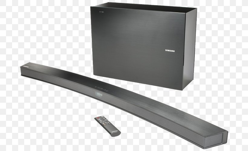Soundbar Samsung Subwoofer Home Theater Systems, PNG, 718x500px, Soundbar, Bluetooth, Hardware, Home Theater Systems, Loudspeaker Download Free
