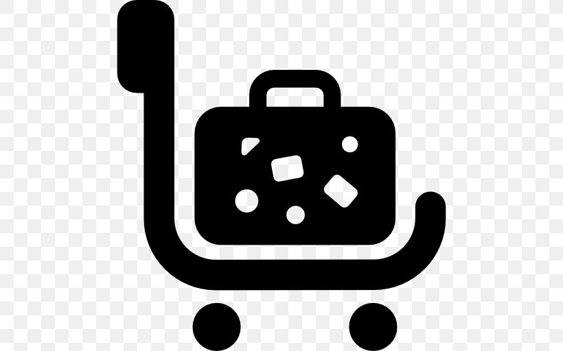 Baggage Suitcase Travel Trolley, PNG, 512x512px, Baggage, Baggage Cart, Black, Black And White, Hotel Download Free