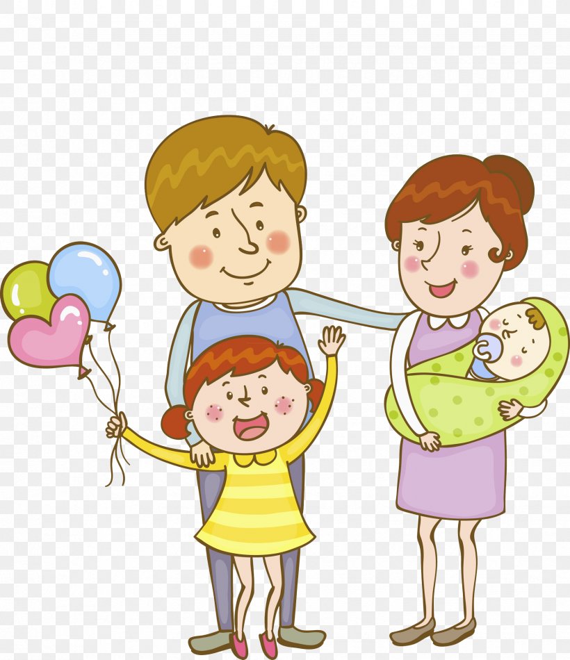 Family Illustration, PNG, 1736x2013px, Watercolor, Cartoon, Flower, Frame, Heart Download Free