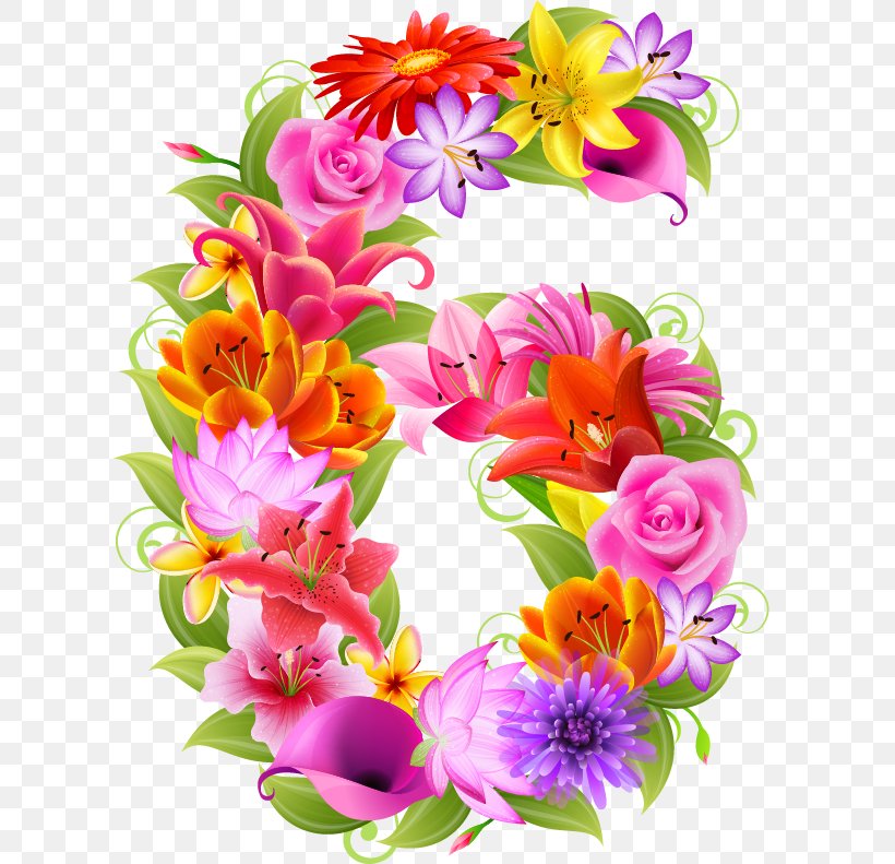 Number Flower Numerical Digit Clip Art, PNG, 612x791px, Number, Counting, Cut Flowers, Data, Digital Data Download Free