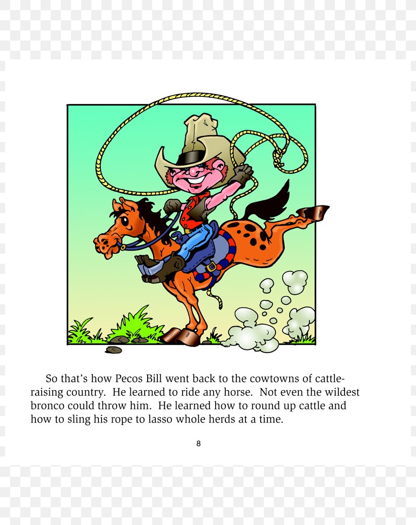 Pecos Bill Tall Tale Inn And Cafe Pecos River Pecos Bill Tall Tale Inn And Cafe Coyote, PNG, 800x1035px, Pecos Bill, Area, Art, Cartoon, Coyote Download Free