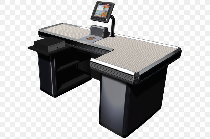 Table Desk Cashier Supermarket Office Supplies, PNG, 1500x1000px, Table, Cash, Cashier, Cheque, Computer Monitor Accessory Download Free