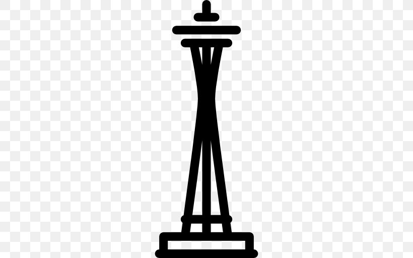Space Needle Monument Landmark, PNG, 512x512px, Space Needle, Black And White, Candle Holder, Landmark, Monument Download Free