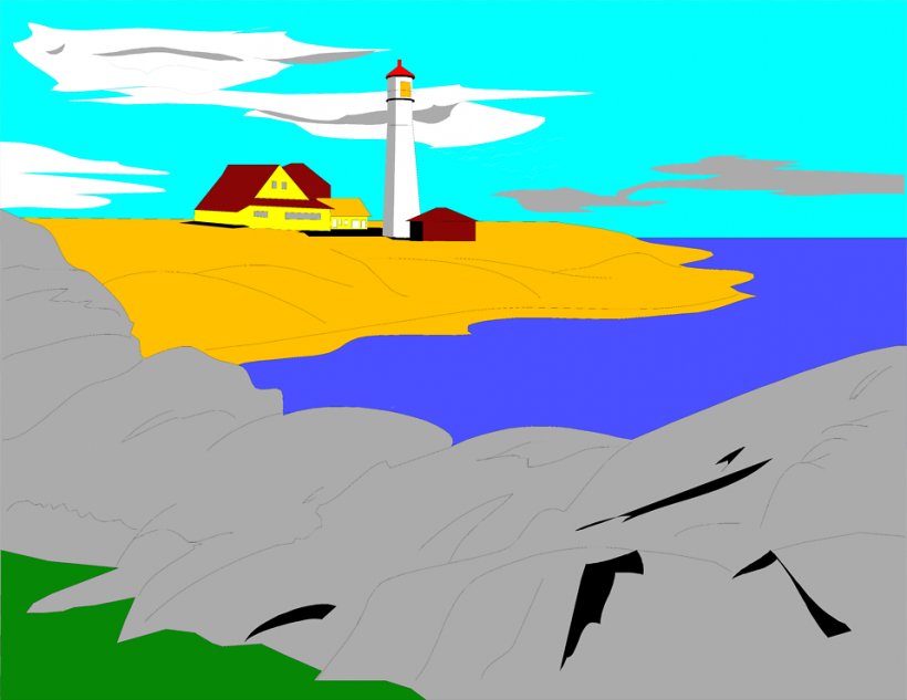 Cartoon Lighthouse Clip Art, PNG, 958x740px, Cartoon, Area, Art, Cloud, Daytime Download Free