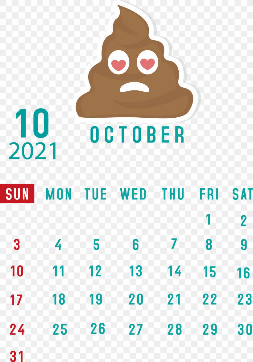 October 2021 Printable Calendar October 2021 Calendar, PNG, 2104x3000px, October 2021 Printable Calendar, Calendar System, Geometry, Happiness, Line Download Free