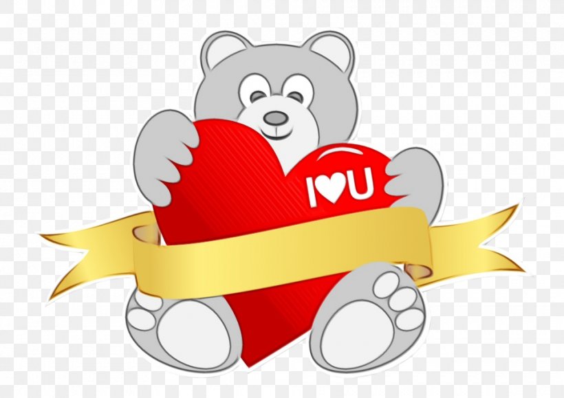 Teddy Bear, PNG, 960x678px, Watercolor, Bear, Cartoon, Heart, Love Download Free