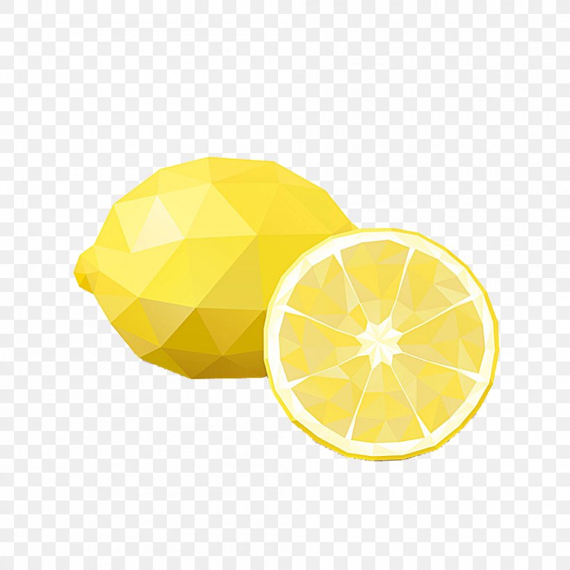 Lemon Yellow Geometry, PNG, 1000x1000px, Lemon, Auglis, Citric Acid, Citron, Citrus Download Free