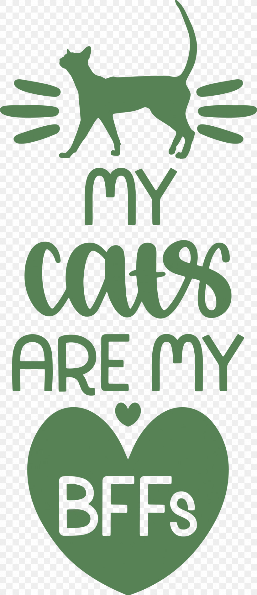 My Cats Are My Bffs Cat, PNG, 1296x3000px, Cat, Biology, Green, Line, Logo Download Free