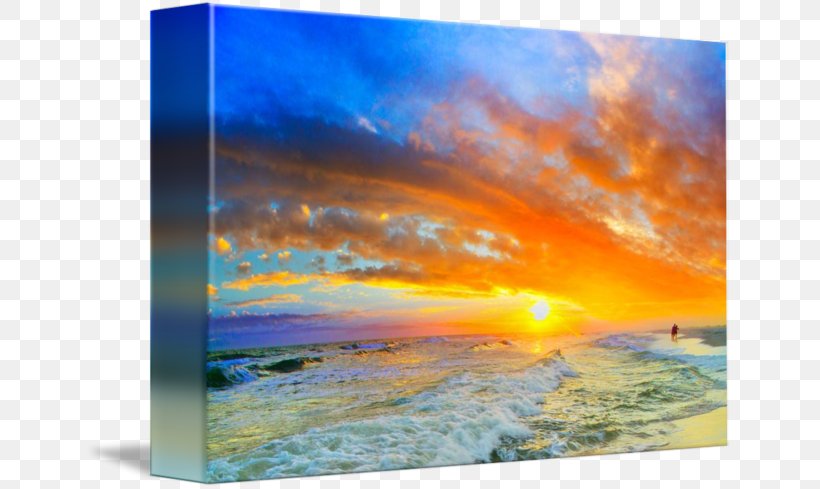 Sky Sunset Orange Sea Blue, PNG, 650x489px, Sky, Art, Atmosphere, Blue, Cloud Download Free