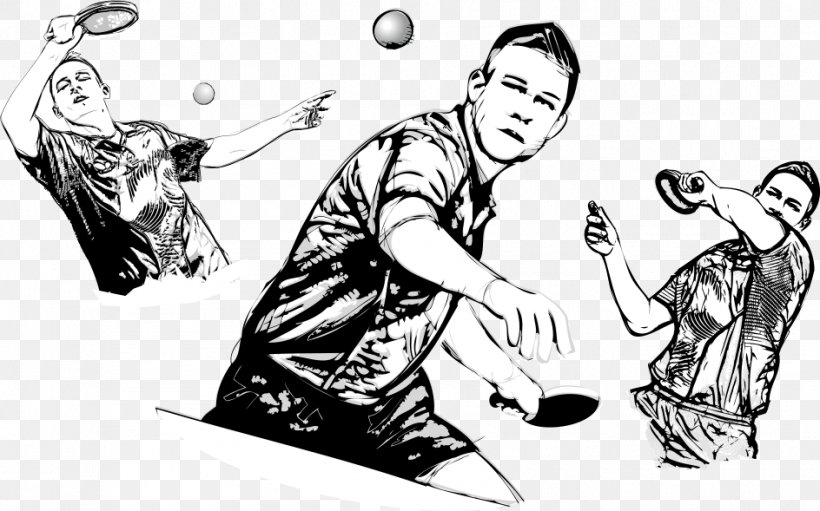 Table Tennis Stock Photography Illustration, PNG, 944x589px, Ping Pong, Art, Ball, Ball Game, Black And White Download Free