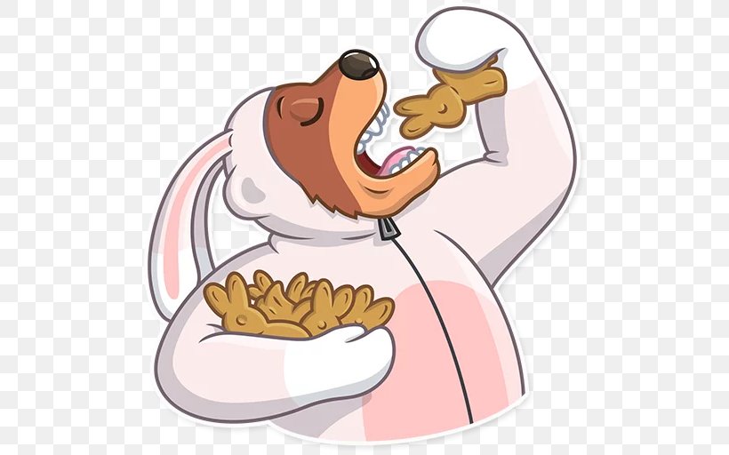 Dog Easter Telegram Bear Sticker, PNG, 512x512px, Watercolor, Cartoon, Flower, Frame, Heart Download Free