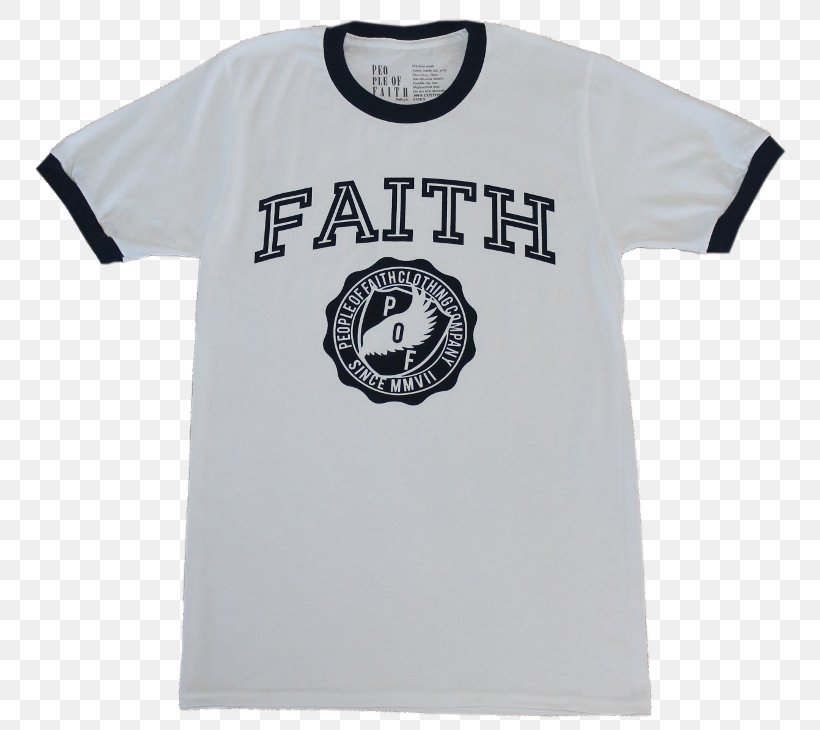 T-shirt Person Of Faith Logo Sleeve, PNG, 800x730px, Tshirt, Active Shirt, Black, Brand, Clothing Download Free
