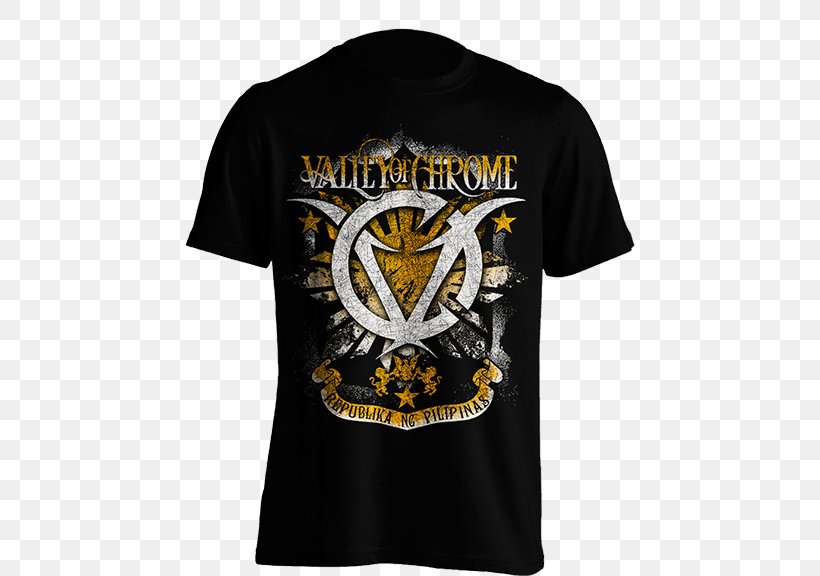 Printed T-shirt Valley Of Chrome Sleeve, PNG, 576x576px, Tshirt, Active Shirt, Balang Araw, Black, Brand Download Free