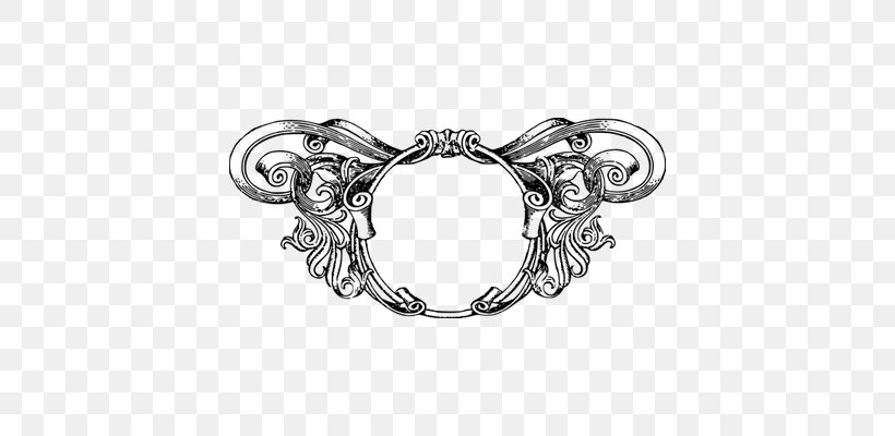 Borders And Frames Clip Art, PNG, 400x400px, Borders And Frames, Black And White, Body Jewelry, Jewellery, Monochrome Download Free