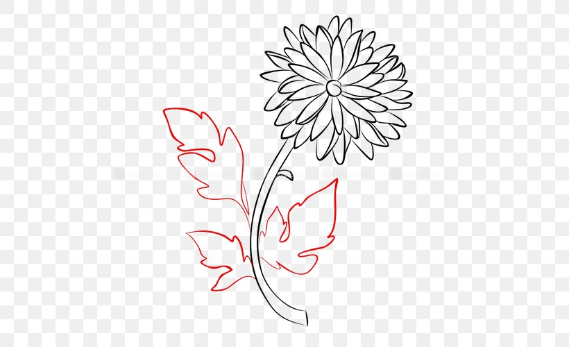 Floral Design Chrysanthemum Cut Flowers Origami Paper Drawing, PNG, 500x500px, Floral Design, Area, Artwork, Black And White, Chrysanthemum Download Free