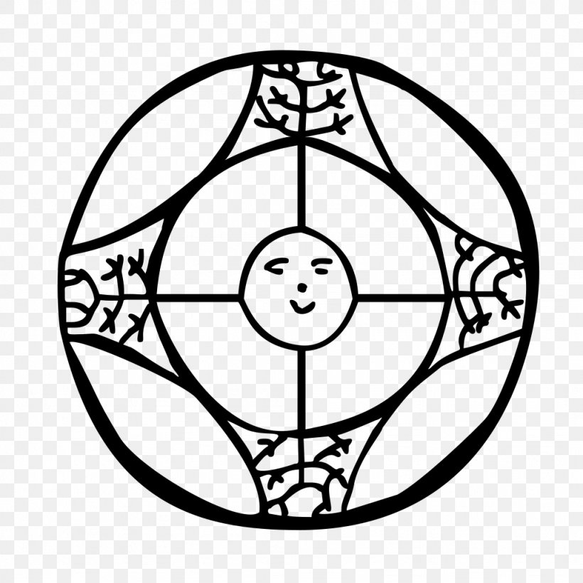 Icelandic Magical Staves Vegvísir Symbol, PNG, 1024x1024px, Icelandic Magical Staves, Area, Ball, Black And White, Book Download Free