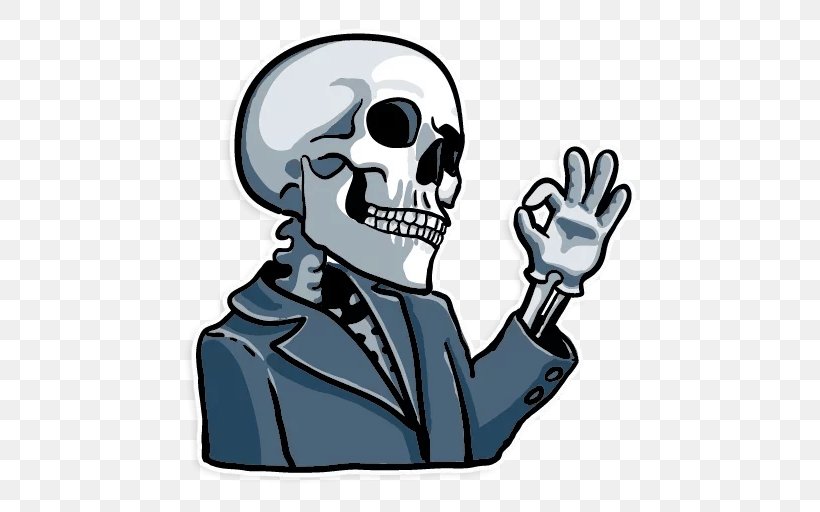 Sticker Skull Telegram Skeleton Thepix, PNG, 512x512px, Sticker, Android, Bone, Communication, Emoji Download Free