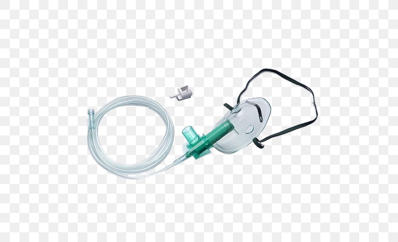 Venturi Mask Oxygen Therapy Venturi Effect Oxygen Mask, PNG, 500x500px, Venturi Mask, Cable, Continuous Positive Airway Pressure, Electronics Accessory, Fraction Of Inspired Oxygen Download Free