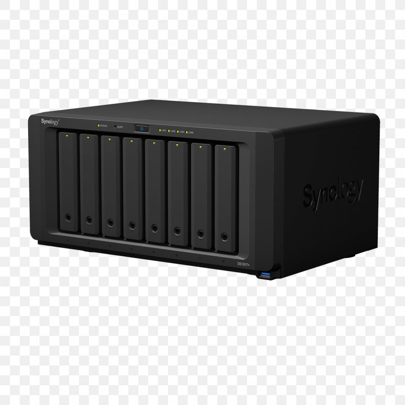 Synology Disk Station DS1817+ Network Storage Systems Synology Inc. Synology DiskStation DS1817+ Diskless Node, PNG, 1280x1280px, Network Storage Systems, Aes Instruction Set, Central Processing Unit, Computer, Computer Data Storage Download Free