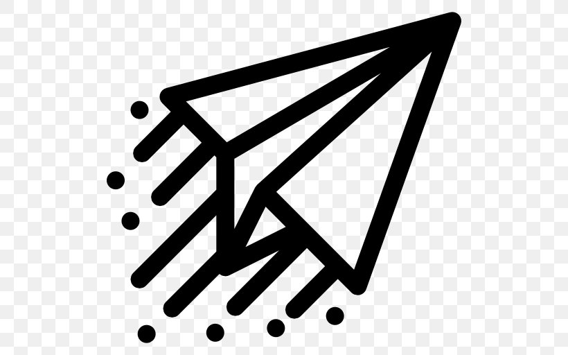 Paper Plane Airplane, PNG, 512x512px, Paper, Airplane, Black And White, Brand, Flat Design Download Free