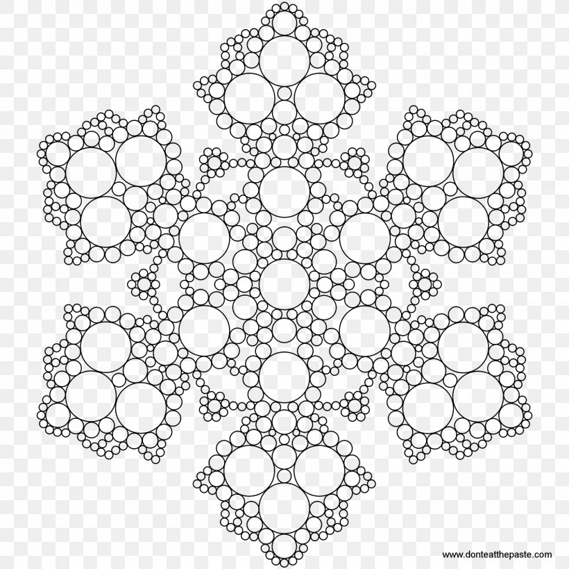 Coloring Book Koch Snowflake Mandala, PNG, 1600x1600px, Coloring Book, Adult, Area, Black And White, Book Download Free