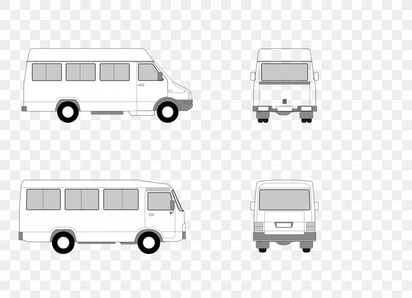 Car Van Iveco Bus, PNG, 3661x2657px, Car, Automotive Design, Automotive Exterior, Black And White, Brand Download Free
