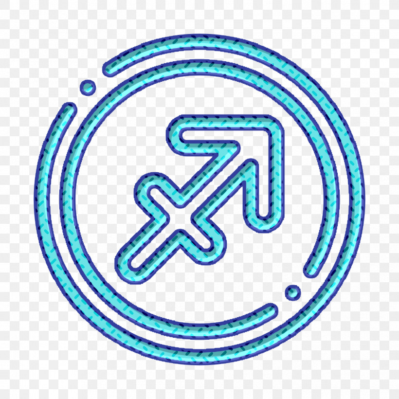 Sagittarius Icon Esoteric Icon, PNG, 1244x1244px, Sagittarius Icon, Circle, Electric Blue, Esoteric Icon, Line Download Free