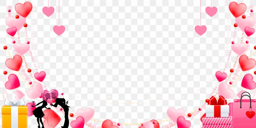 Silhouette Couple Love Computer File, PNG, 2800x1400px, Silhouette, Border, Couple, Gift, Gratis Download Free