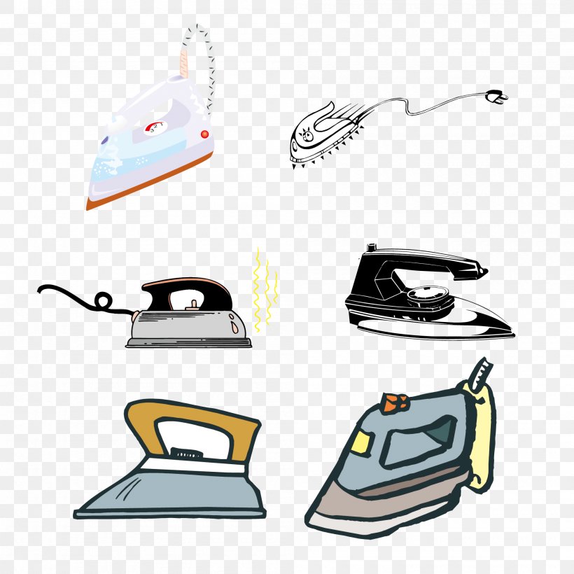 Clothes Iron Home Appliance Ironing Clip Art, PNG, 2000x2000px, Clothes Iron, Automotive Design, Blender, Brand, Cartoon Download Free