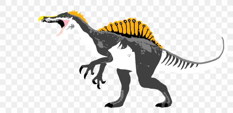Primal Carnage: Extinction Spinosaurus T-shirt Tyrannosaurus, PNG, 1024x499px, Primal Carnage, Animal Figure, Crew Neck, Cryolophosaurus, Dinosaur Download Free