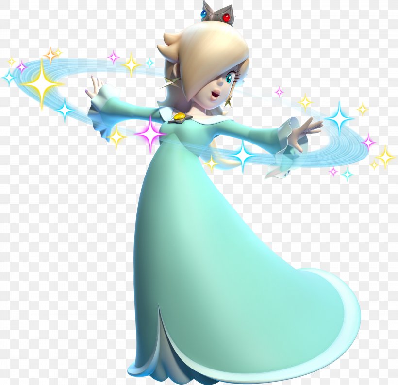 Rosalina Mario Bros. Princess Peach Luigi, PNG, 3854x3734px, Rosalina, Fictional Character, Figurine, Luigi, Mario Download Free