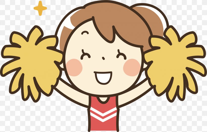 Cheerleading Cartoon Dance Pom-pom Clip Art, PNG, 2400x1535px, Watercolor, Cartoon, Flower, Frame, Heart Download Free