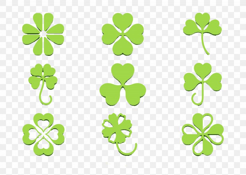 Four-leaf Clover Icon, PNG, 4566x3250px, Fourleaf Clover, Area, Clover, Flora, Flowering Plant Download Free