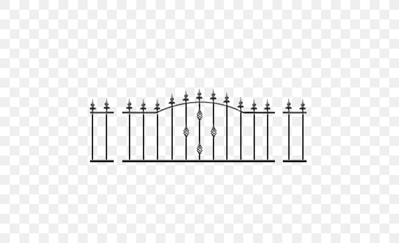 Fence Line Art Angle Font, PNG, 500x500px, Fence, Area, Black And White, Home Fencing, Iron Download Free