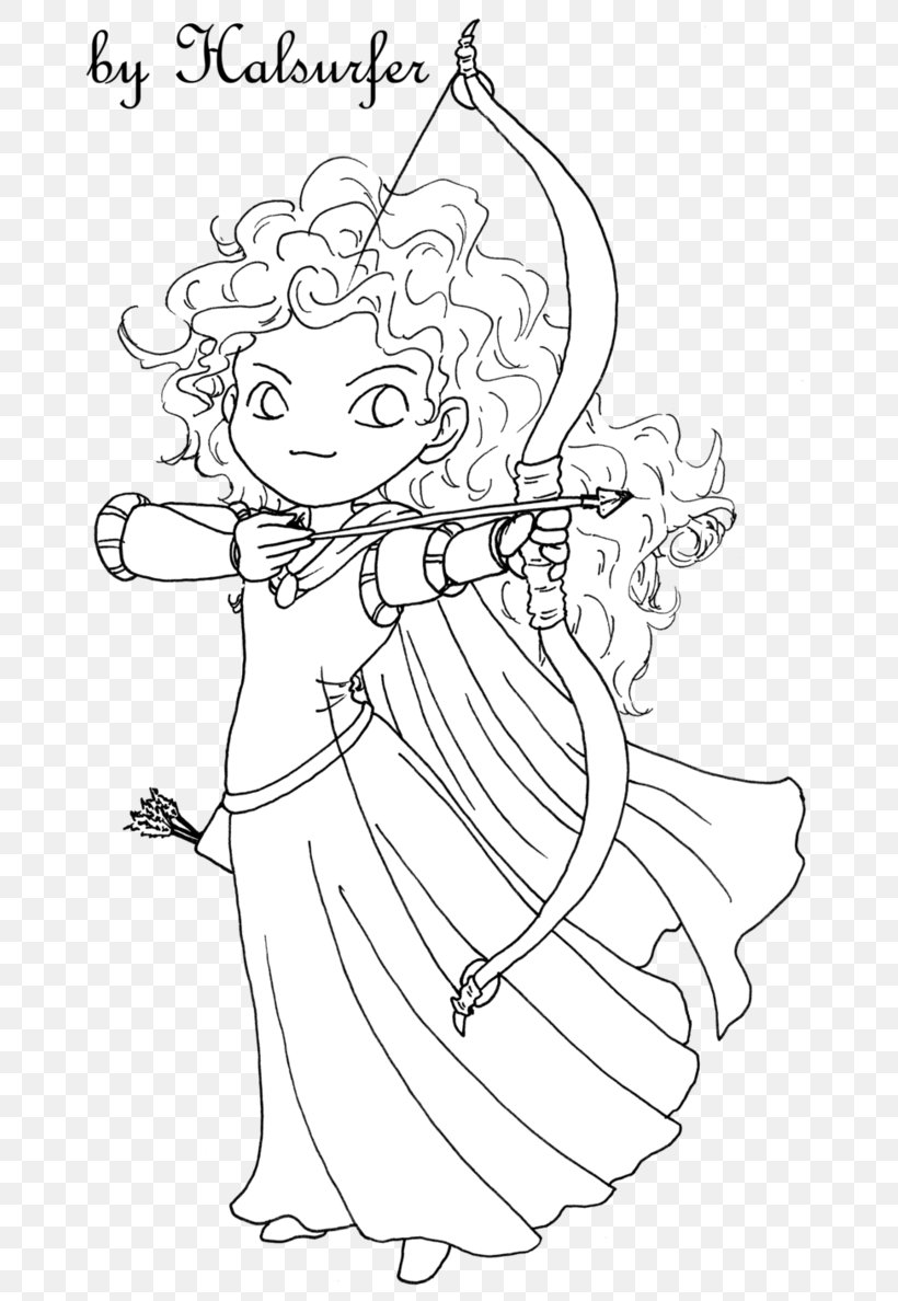 Merida Belle Drawing Ariel Line Art, PNG, 673x1188px, Watercolor, Cartoon, Flower, Frame, Heart Download Free