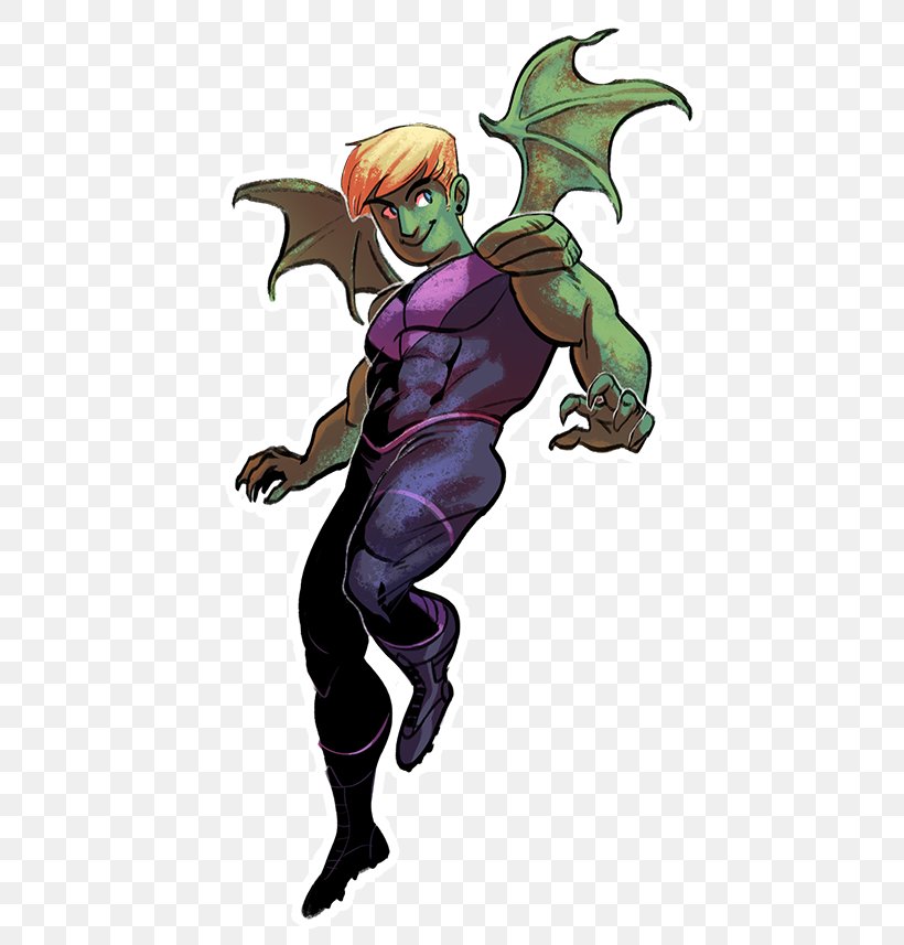 Demon Fiction Cartoon Supervillain, PNG, 500x857px, Demon, Cartoon, Dragon, Fiction, Fictional Character Download Free